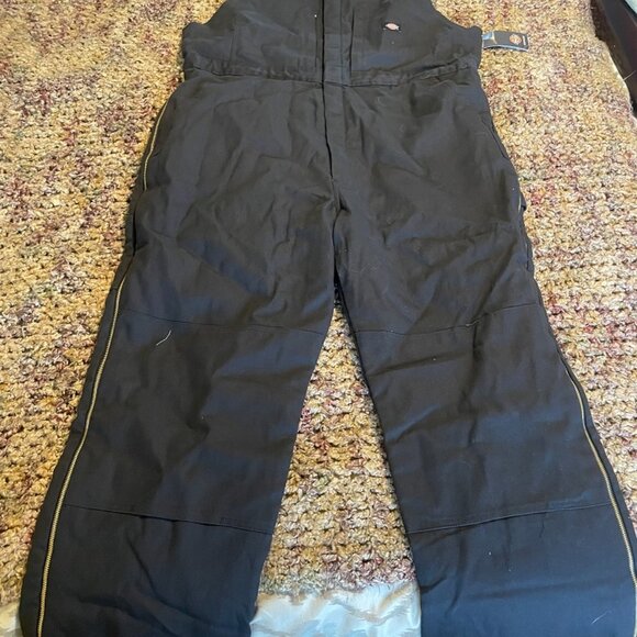 DICKIE's Men's Premium Insulated Duck Canvas Bib Overalls (2XL) - Picture 3 of 11